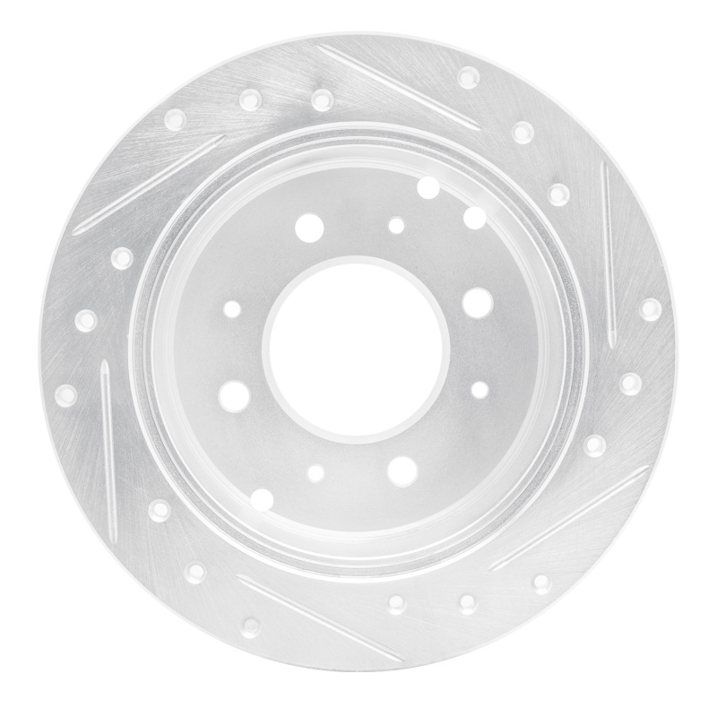 Hyundai SONATA Brake Rotor (1) - Rear Left - R1 Concepts - Drilled & Slotted - Silver - `99-`06